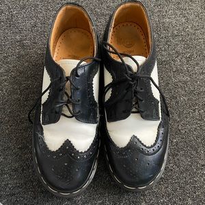 Dr. Martens black and white shoes